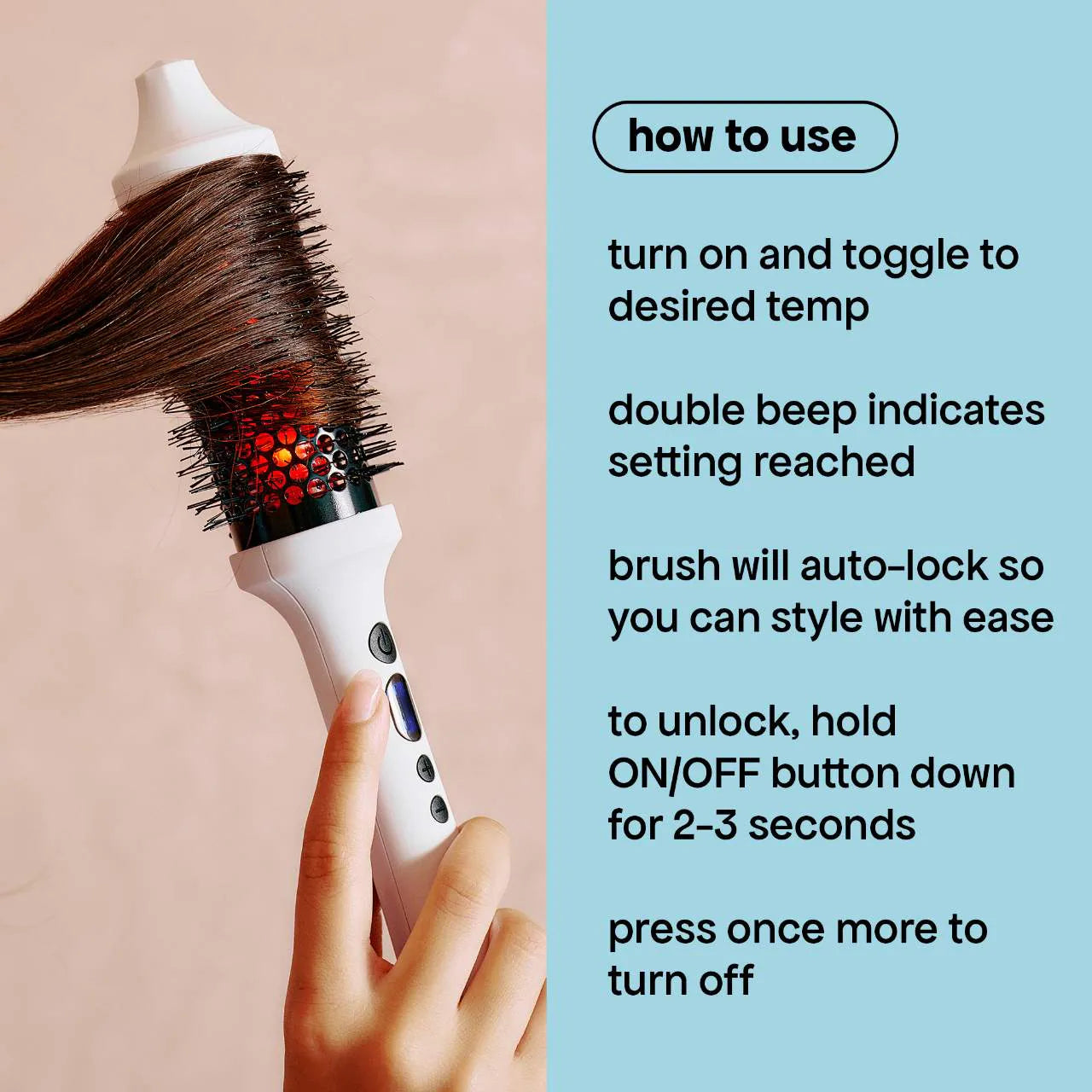 BondiBoost Infrared Heated Thermal Hot Round Brush