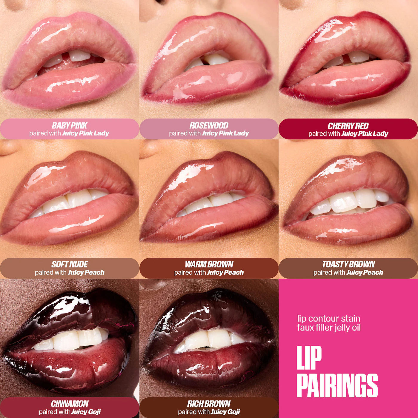 HUDA BEAUTY  Lip Contour Lip Stain for 12-Hour Wear