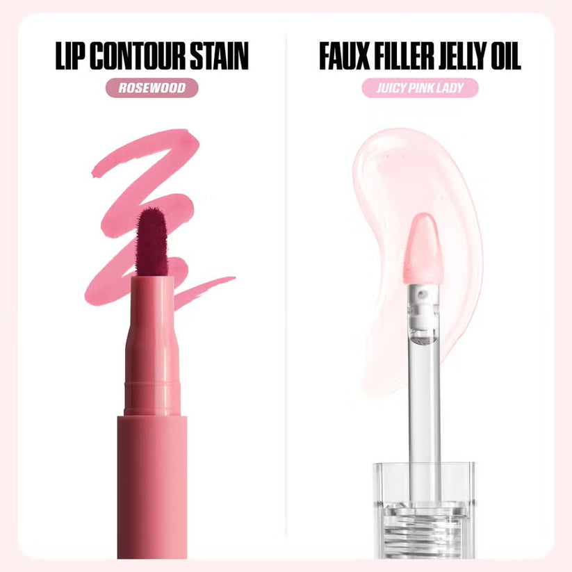 HUDA BEAUTY Kiss Me Rosy Pink Lip Duo