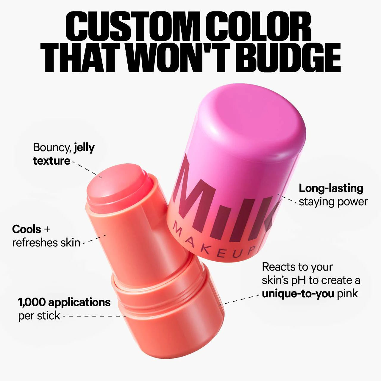 MILK MAKEUP Cooling Water Jelly Tint Lip + Cheek Blush Stain | 5 g