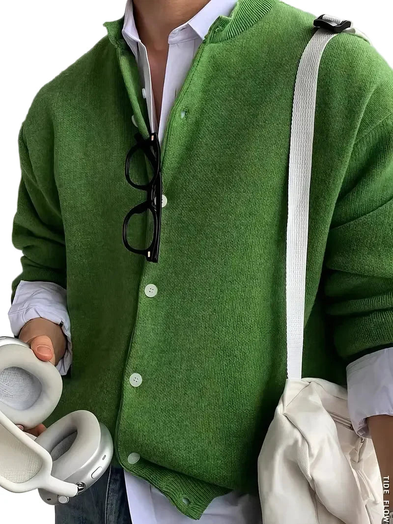 Mens-Casual-Knit-Cardigan-Sweater-in-Green-Color-8.webp