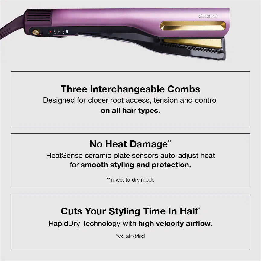 Shark Beauty Shark SilkiPro™ Straight Wet to Dry Straightener + Rapid Blow Dryer