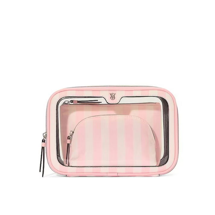 Victoria's Secret - 3-Piece Makeup Bag | Iconic Stripe