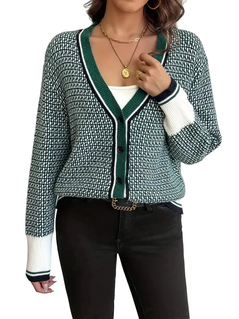 Womens-Color-Block-Plaid-V-Neck-Cardigan-2.webp