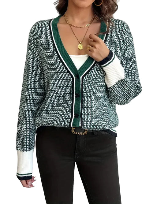 Womens-Color-Block-Plaid-V-Neck-Cardigan-2.webp