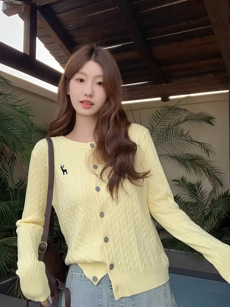 Womens-Petite-Korean-Japanese-Style-Slim-Fit-Cable-Cardigan-1.webp
